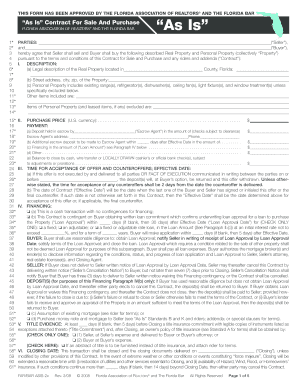 Florida As Is Contract For Sale And Purchase