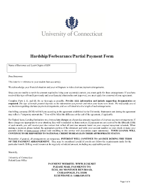 Student Loan Hardship Forbearance Form