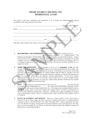 Residential Lease Agreement