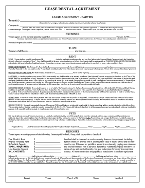 Arizona Residential Lease Agreement