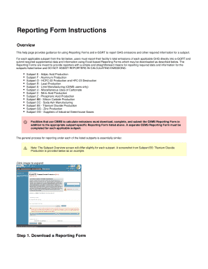 GHG Emissions Reporting Form