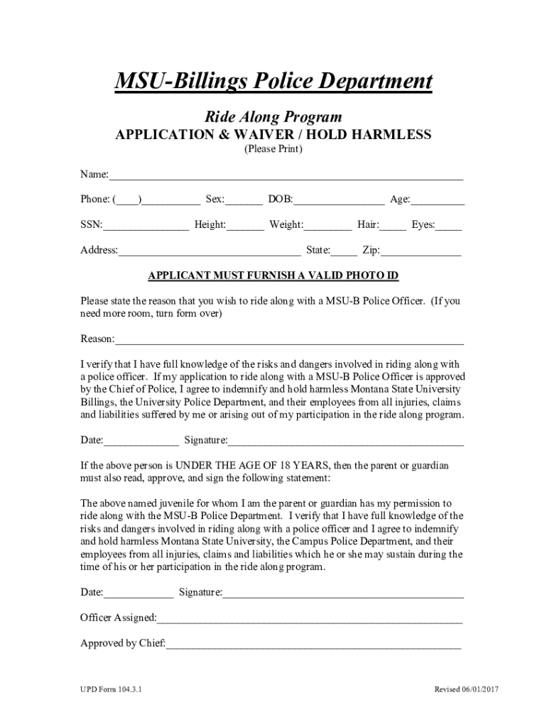 Fillable Online RIDEALONG APPLICATION / WAIVER FORM Kansas City