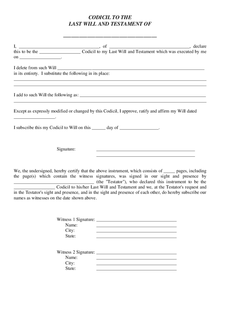 Nj codicil form fill out sign online dochub