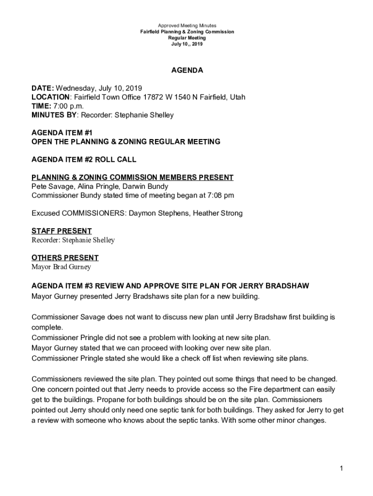 Fillable Online Town Plan and Zoning Department Town of Fairfield