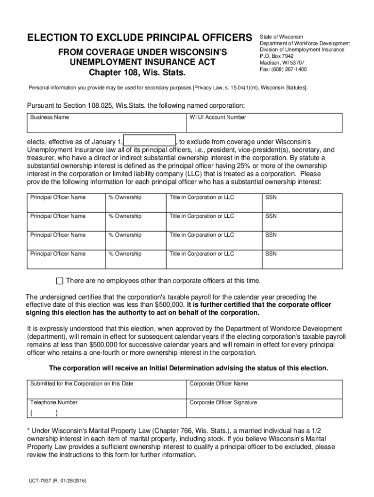 form uct 7937 Preview on Page 1