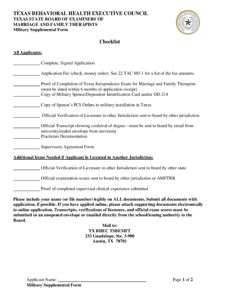 Fillable Online Military Supplemental Form Fax Email Print - pdfFiller