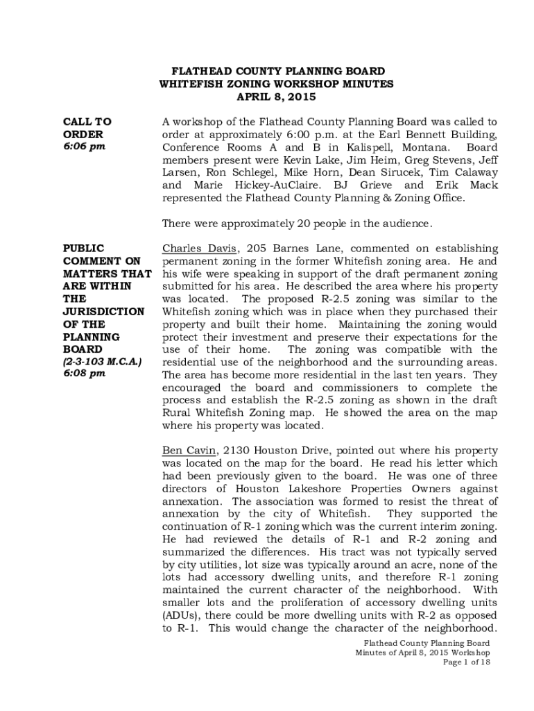 Fillable Online flathead mt FLATHEAD COUNTY PLANNING AND ZONING OFFICE
