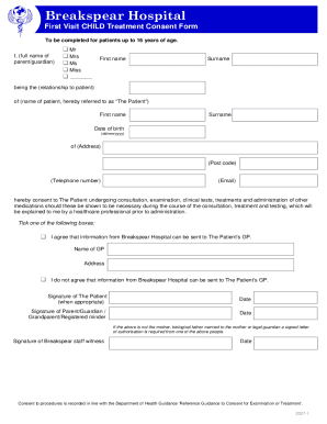 First visit child treatment consent form.pub