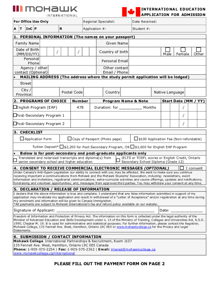 canada international education admission Preview on Page 1