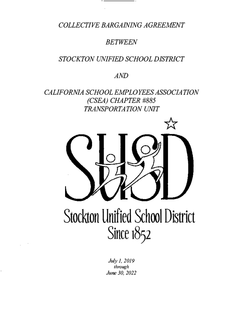 Fillable Online "Stockton Unified School District and Stockton Chapter
