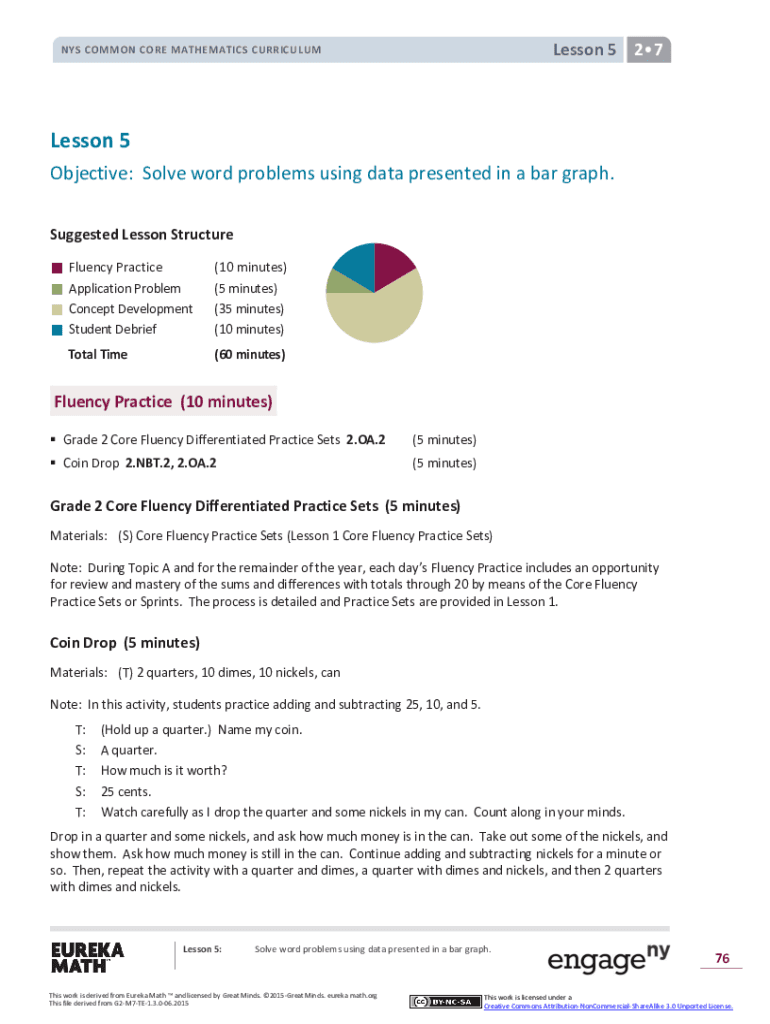 Fillable Online Objective: Solve word problems using data presented in ...