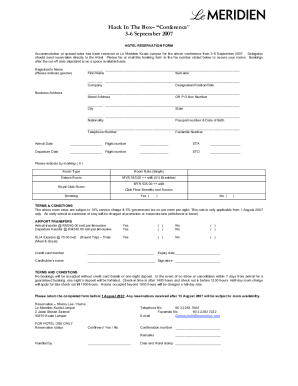 Reservation form le meridien.DOC