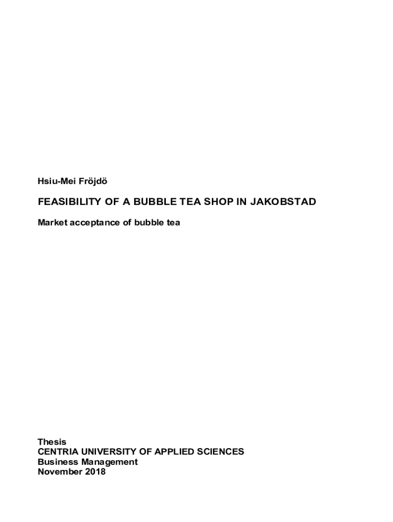 Bubble Tea Business Plan Pdf Fill Online, Printable, Fillable, Blank