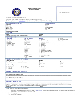 Job Application Form Student-ALumni.doc