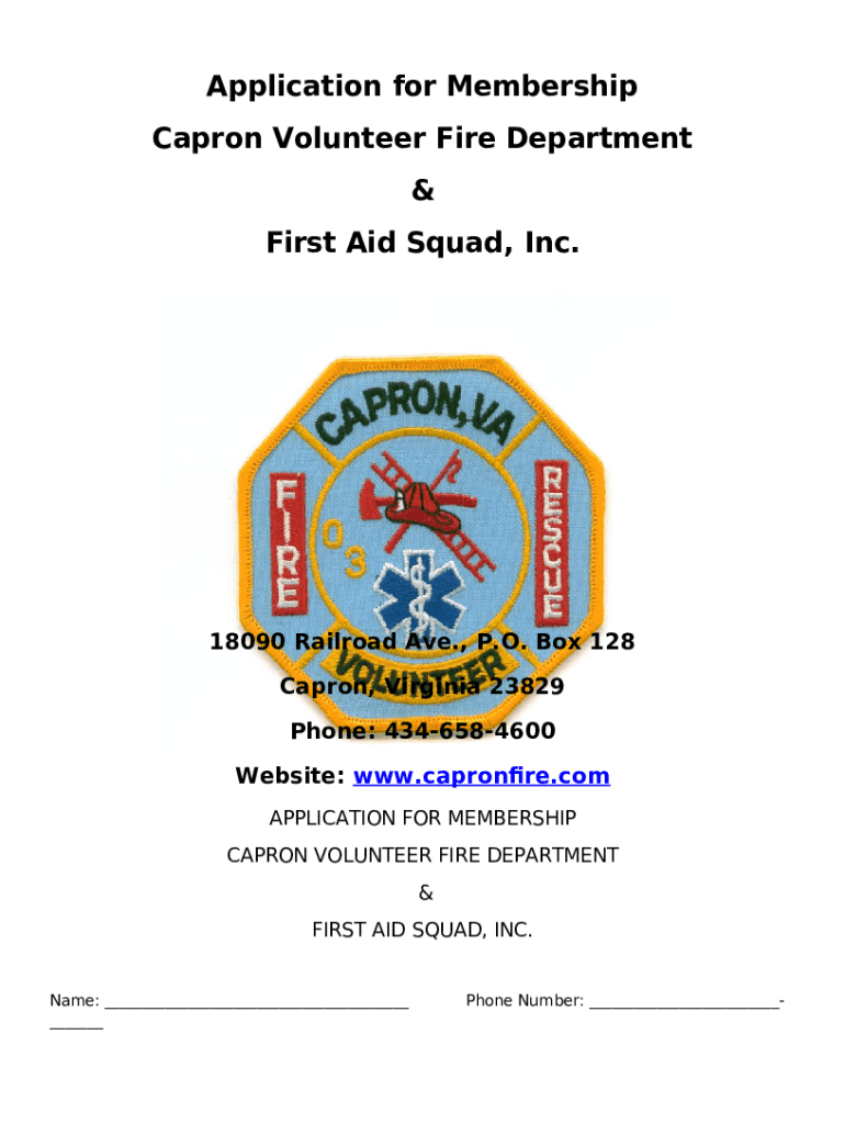 capron fire department Doc Template pdfFiller