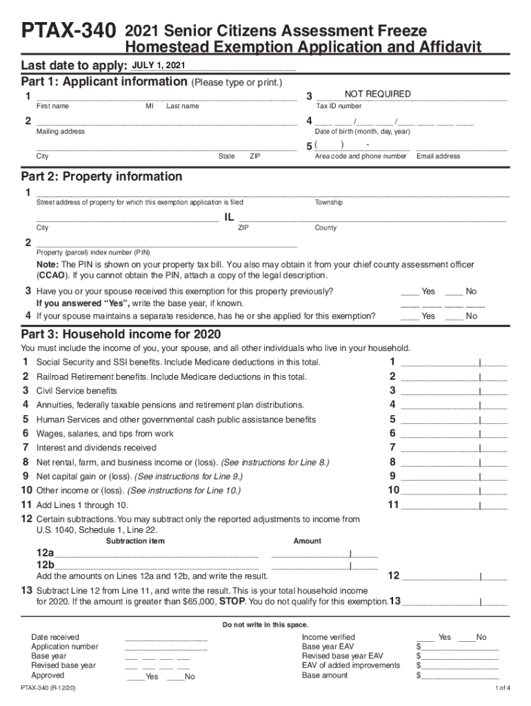 ptax 340 illinois 2021 Preview on Page 1