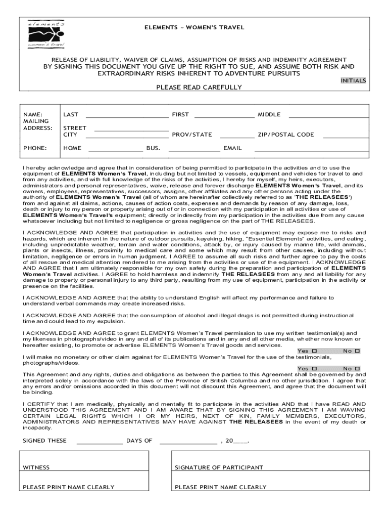 Fillable Online Waiver Form - 46 Free Templates in PDF, Word, Excel ...