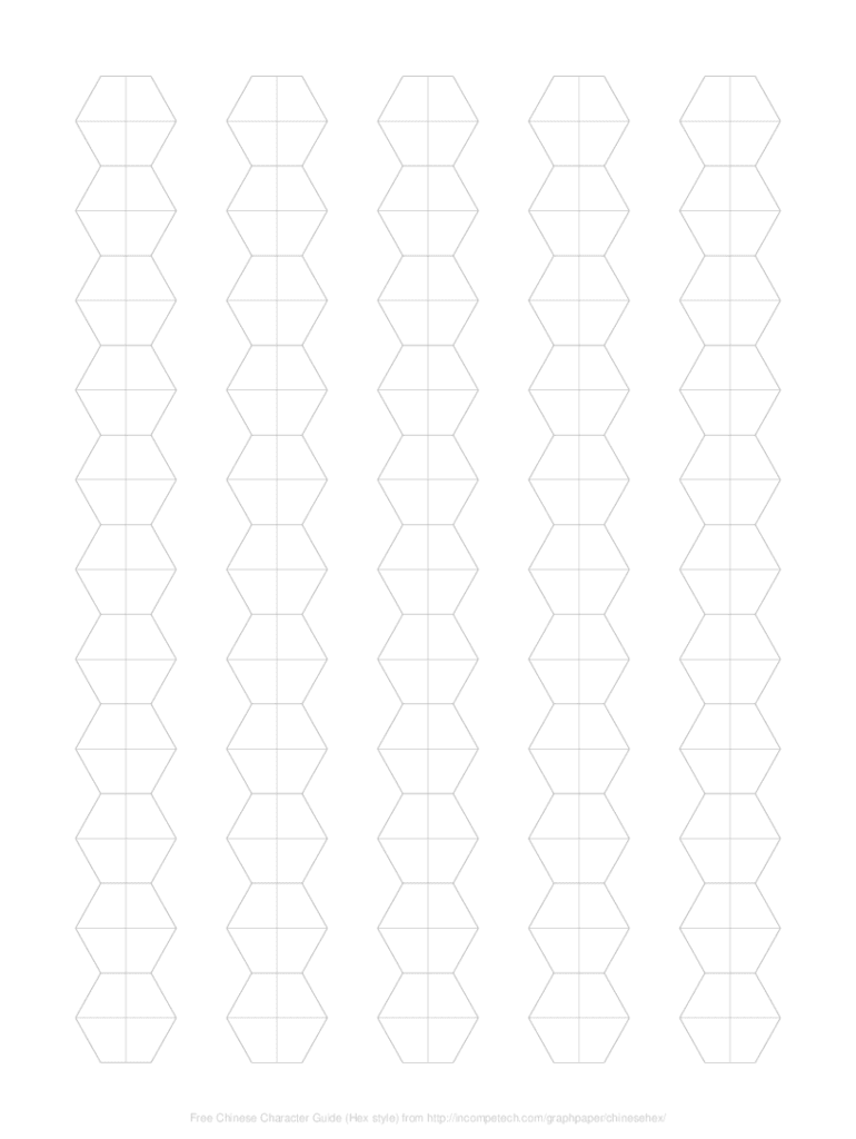 Fillable Online Stacked Hex Grey Guide Graph Paper: Fillable, Printable ...