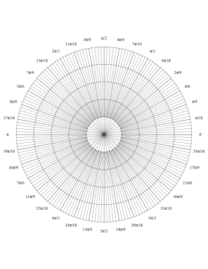 Polar 180 Spoke Radians Graph Paper