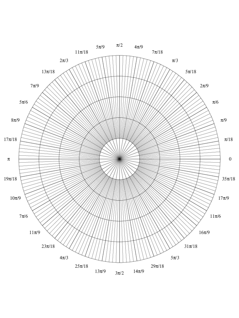 Fillable Online Polar 180 Spoke Radians Graph Paper Fax Email Print