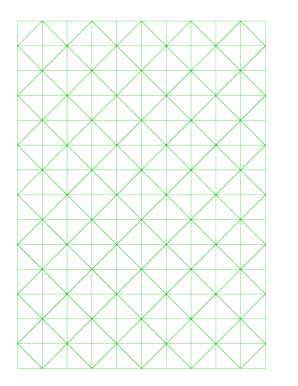 Axonometric 1 inch Full Grid Graph Paper