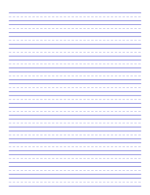 Bold Blue Writing Graph Paper