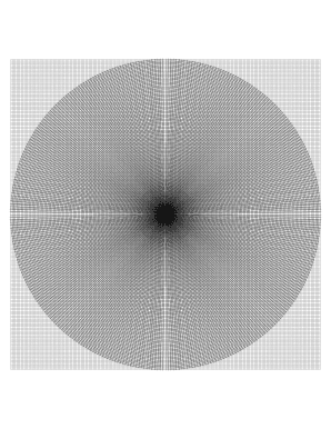 Circular Square Hybrid 1mm 360 Spokes Graph Paper