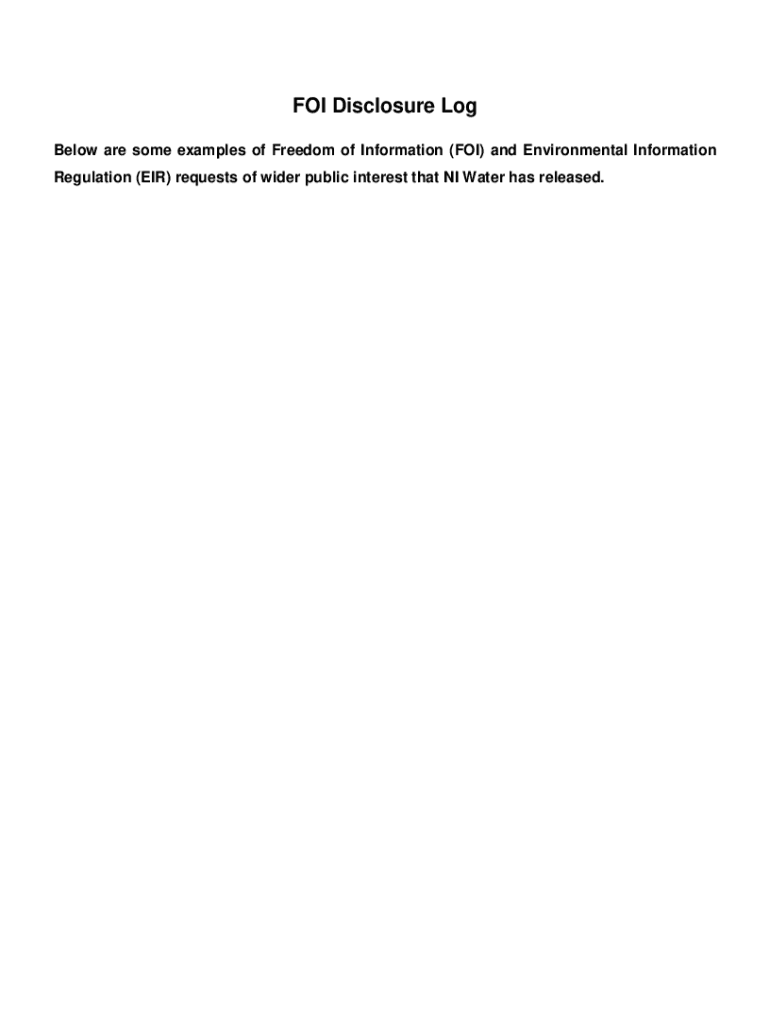 Fillable Online Ohio Sample FOIA RequestNational Freedom of Information ...