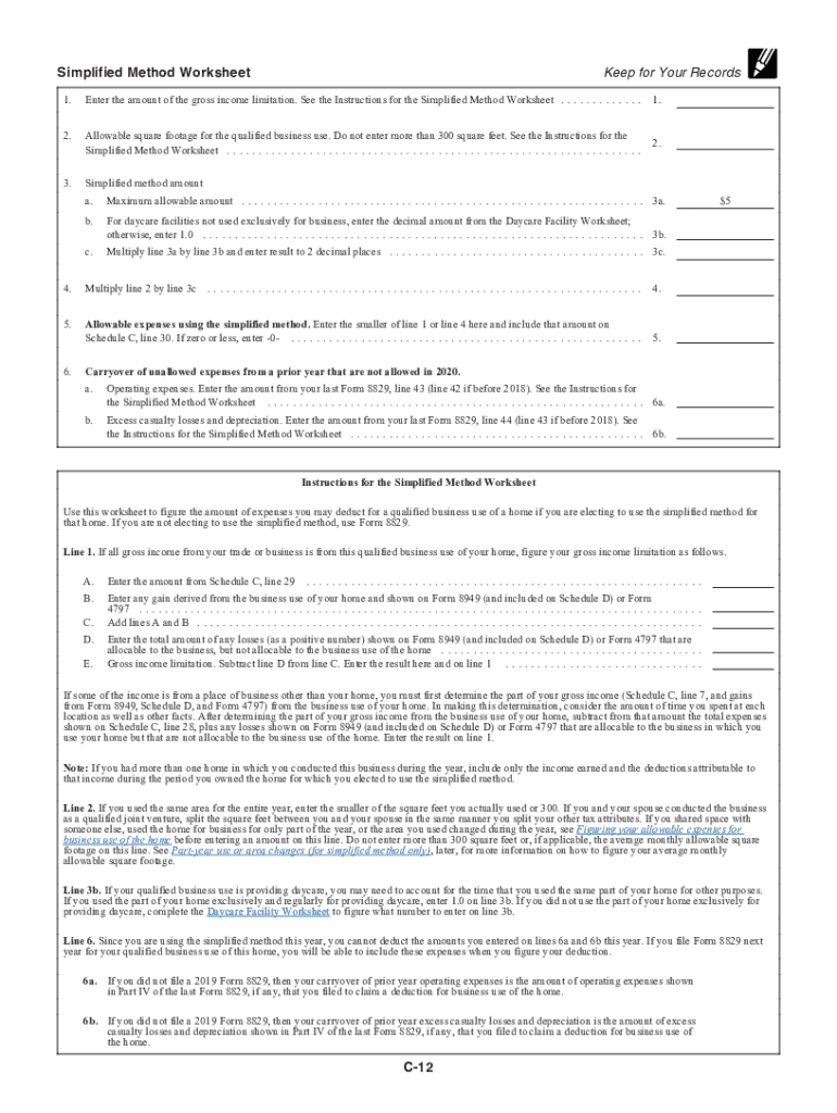 IRS Instructions 1040 Schedule C 2020 Fill Out Tax Template Online 