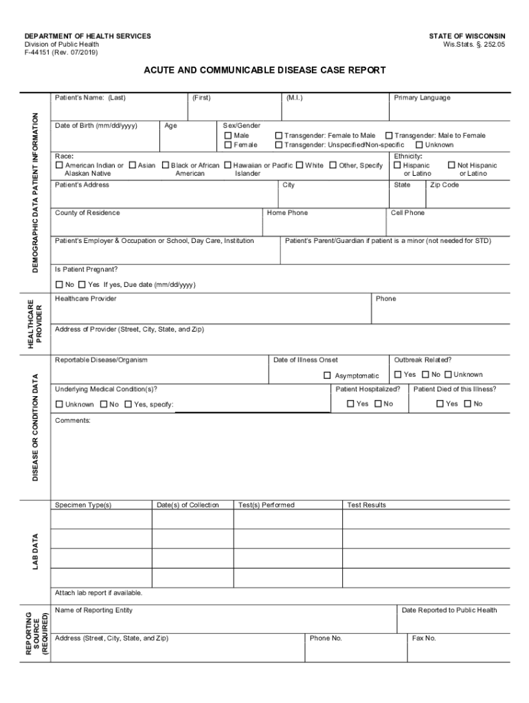 wi dhs communicable disease Preview on Page 1