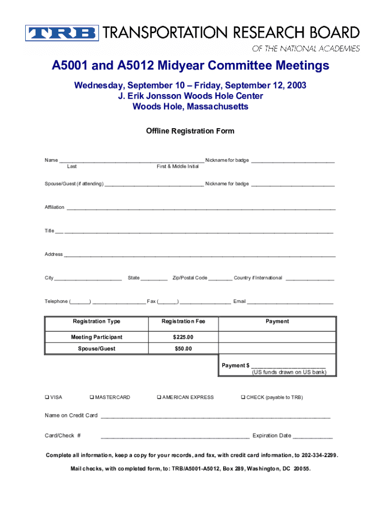 Fillable Online onlinepubs trb Erik Jonsson Woods Hole Center Fax Email