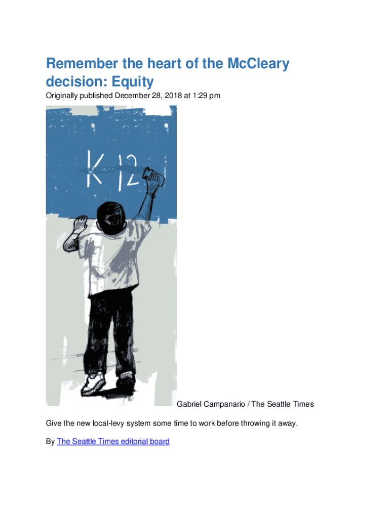 Fillable Online Remember the heart of the McCleary decision Equity