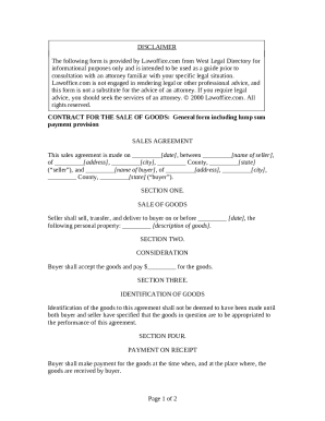 Sale of Goods Agreement - Template - Word &amp;amp; PDF