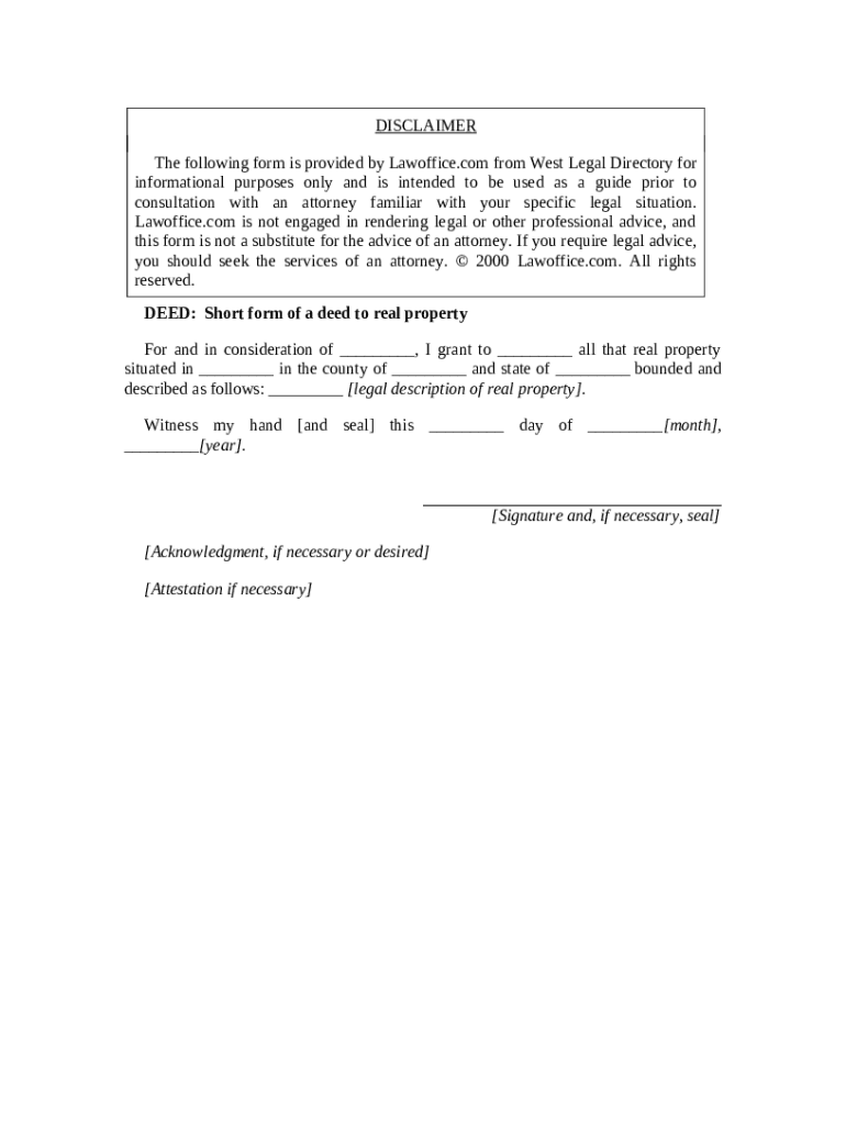North Dakota Real Estate Deed s Fill In The Blank Doc Template