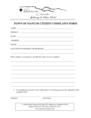 Citizen Complaint Form template.doc