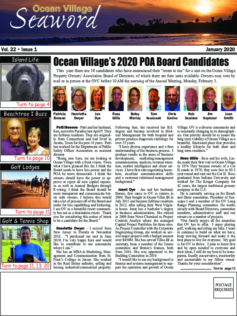 Fillable Online POA of The VillagesProperty Owners Association of the