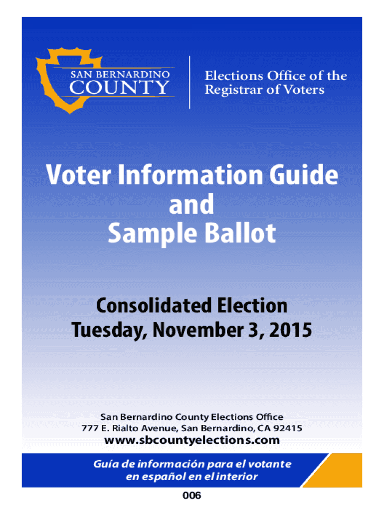 Fillable Online Get Your Sample Ballot Los Angeles County Registrar