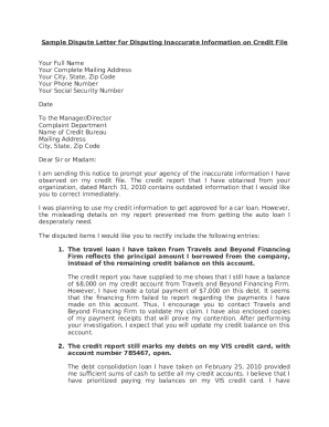 609 Letter Template How to File a Credit Dispute (2021)