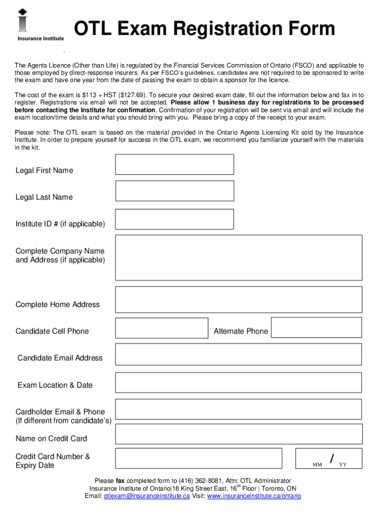 insurance exam ontario Preview on Page 1
