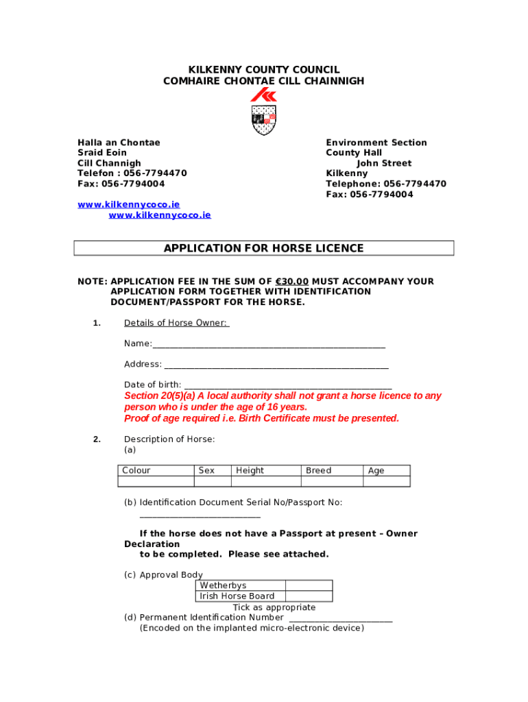 Kilkenny County Council Housing Department Kilkenny Doc Template