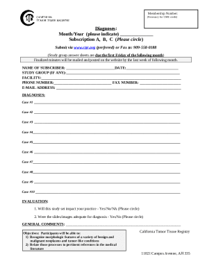 California tumor tissue registry