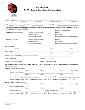 New student enrollment form 08 .doc