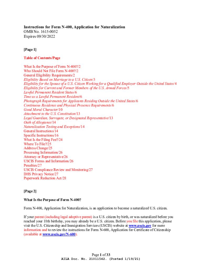n 400 application naturalization Preview on Page 1
