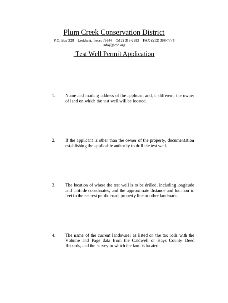 PLUM CREEK CONSERVATION DISTRICT Groundwater Management Plan Doc