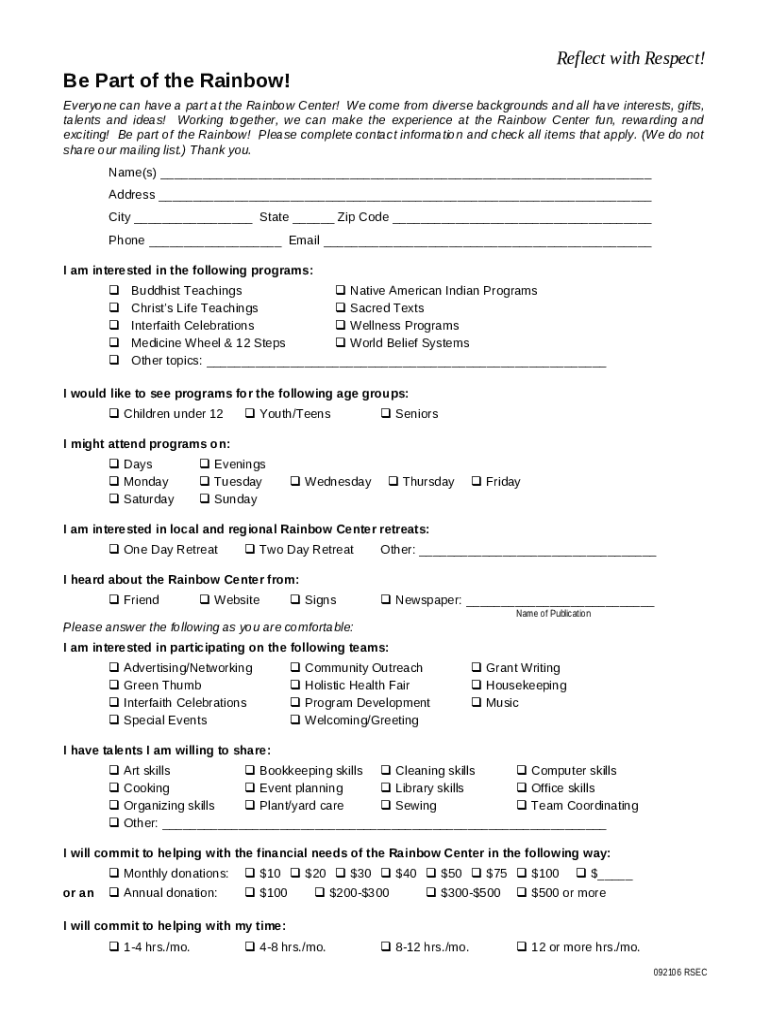 Be Part of the Rainbow Doc Template pdfFiller
