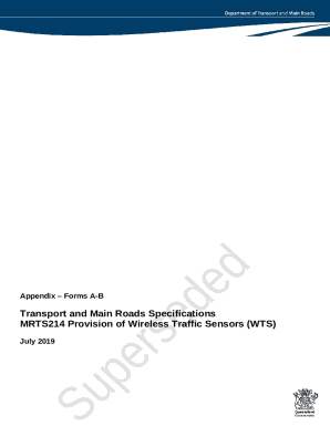 MRTS214 Appendix Forms A and B - Home (Department of ...