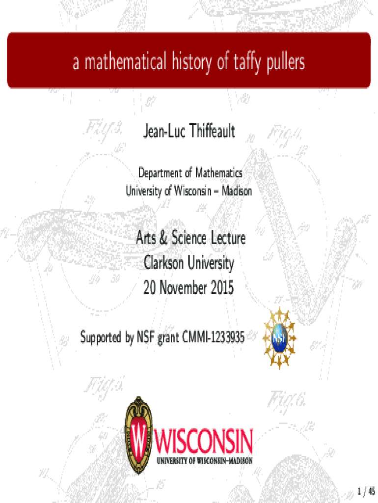 Fillable Online a mathematical history of taffy pullers Semantic