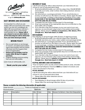 anthonysfla com returns