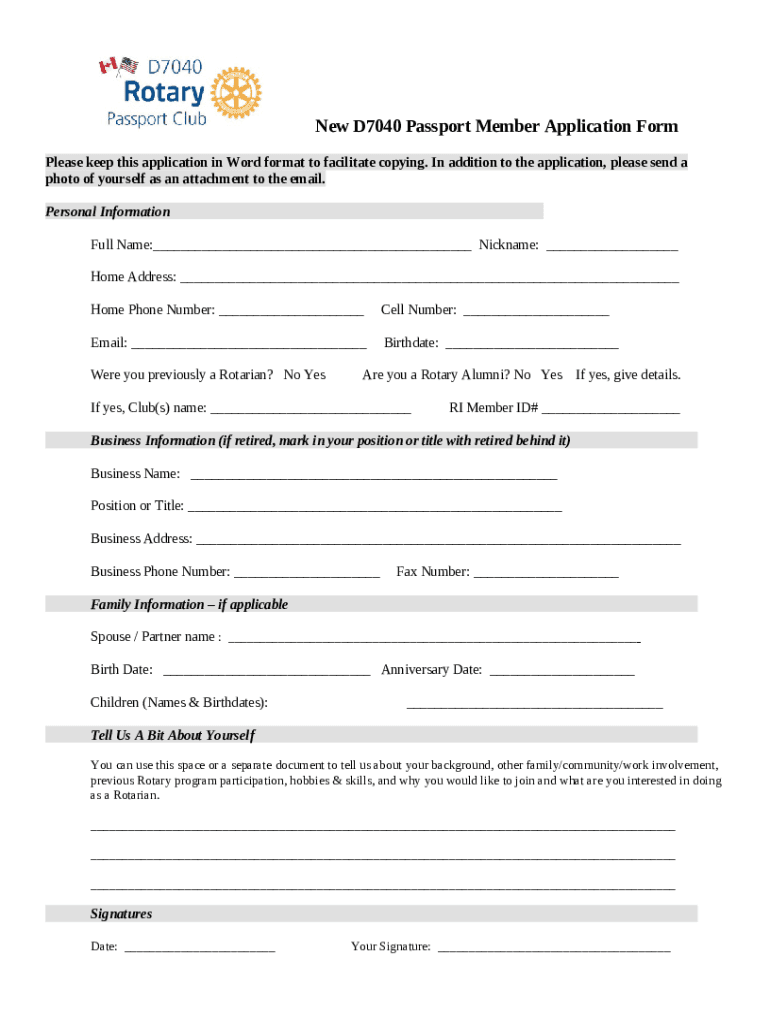 FREE 12+ Sample Passport Application s in PDFMS Word Doc Template