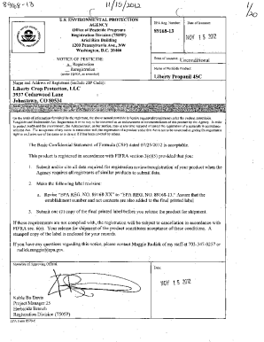 US EPA, Pesticide Product Label, LIBERTY PROPANIL 4SC, 11/15/2012. Pesticide Product Label, LIBERTY PROPANIL 4SC